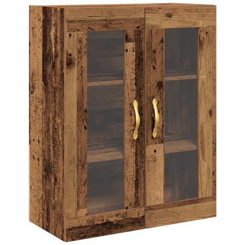 Armadio a muro con porte in vetro in legno vecchio 69,5x34x90 cm - Foto 1