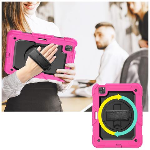 Custodia Per Ipad Pro 11/air 5/4 Con Supporto E Tracolla Rosa - Foto 4