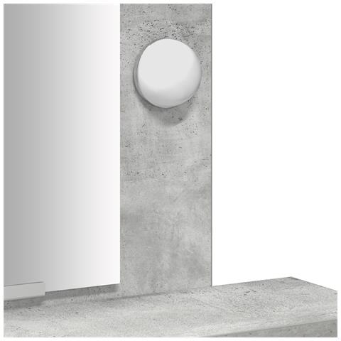 Toeletta  con luci LED Grigio cemento 50x41x140 cm - Foto 9