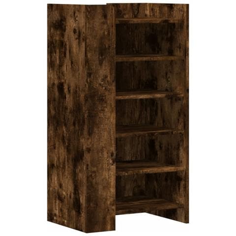 Scarpiera Rovere Fumo 52x37,5x100 cm in Legno Multistrato - Foto 1