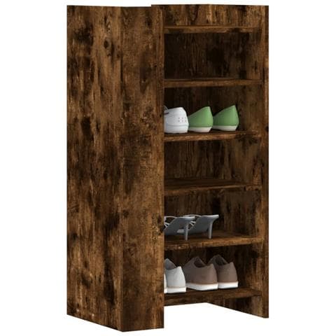Scarpiera Rovere Fumo 52x37,5x100 cm in Legno Multistrato - Foto 2