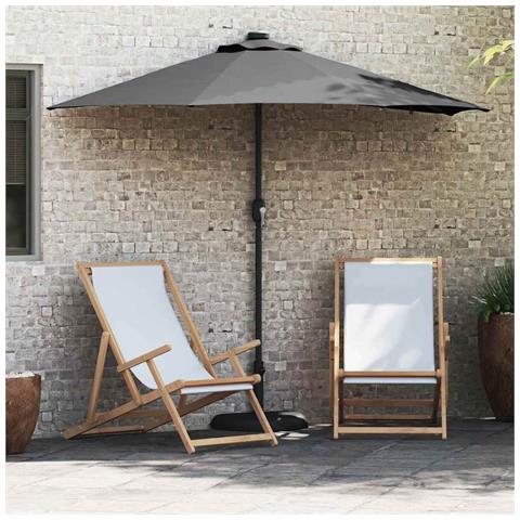 Ombrello da giardino Antracite 294 x 150 x 223 cm Tessuto - Foto 2