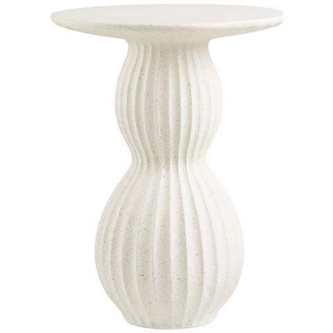 Tavolino Newtown - Bianco - Fibra Di Argilla - 40x40x55 Cm - Foto 1