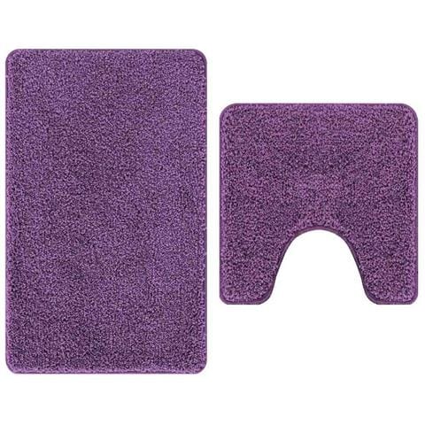 Tappeto da bagno 2 pcs Viola 50 x 50 cm Polipropilene - Foto 1