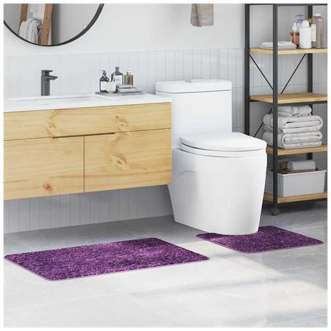 Tappeto da bagno 2 pcs Viola 50 x 50 cm Polipropilene - Foto 2