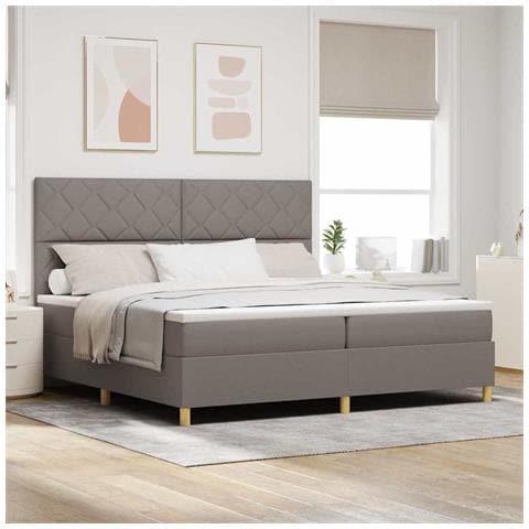 Letto a molle con materasso Talpa 200 x 200 cm Tessuto - Foto 2