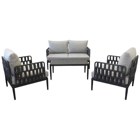 Cascada - Salotto Outdoor Con Struttura In Alluminio Grigio Chiaro, Antracite O Naturale - Foto 2