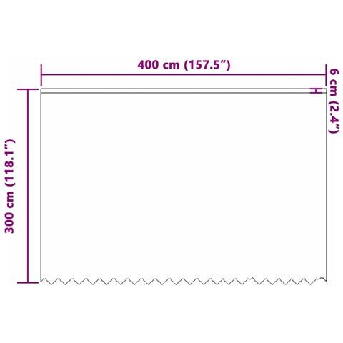 Tenda in Pizzo con tende Bianco 400 ×300 cm Poliestere - Foto 8