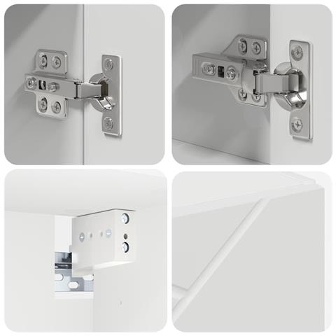 Mobiletto per specchio da bagno Bianco 80 x 17 x 55 cm - Foto 9