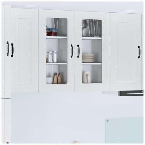 Pensile cucina Bianco Lucido 40 x 31 x 80 cm Legno multistrato - Foto 2
