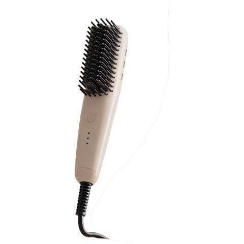 Mini Spazzola Lisciante Portatile - Ionica, Per Capelli Asciutti E Bagnati Beige - Foto 1
