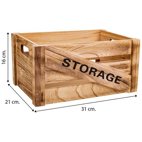 Set Cassetti In Legno 2 Pezzi 36x26x18 -31x21x16h Cm - Foto 8