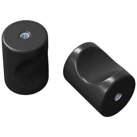 Maniglia per Armadio 2 pcs Nero 18 x 23 mm Ferro - Foto 1