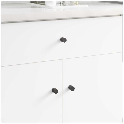 Maniglia per Armadio 2 pcs Nero 18 x 23 mm Ferro - Foto 2