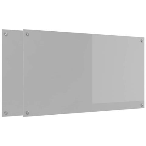 Rivestimento da Cucina 2 pcs Grigio chiaro 110 x 60 cm - Foto 1