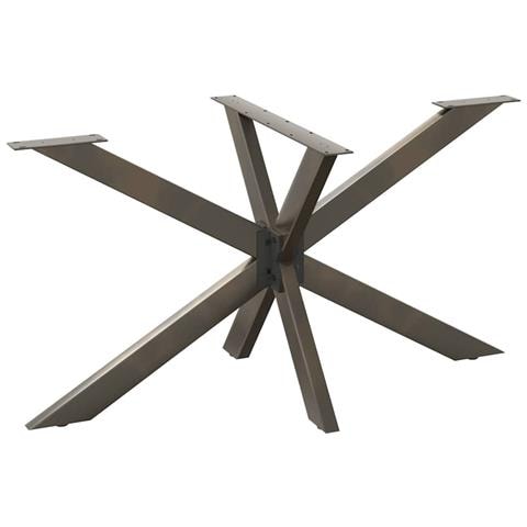 Gamba per Tavolo da Pranzo a Forma di Ragno Nero 150x78x (72-73) cm Acciaio - Foto 1