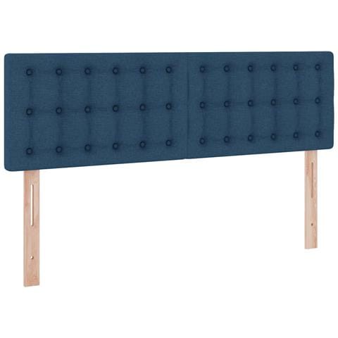 Letto con contenitore e materasso con testiera Blu 140 x 200 cm - Foto 9