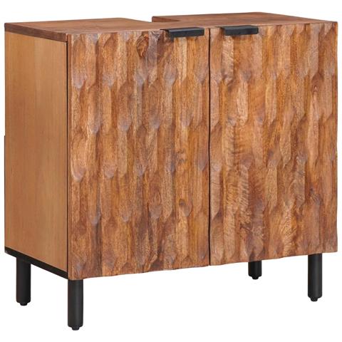 Armadio per Lavabo da Bagno con porta Marrone 62 x 33 x 58 cm - Foto 1