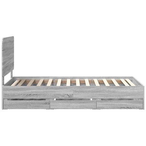 Struttura del letto con cassetto Grigio Sonoma 75 x 190 cm - Foto 9