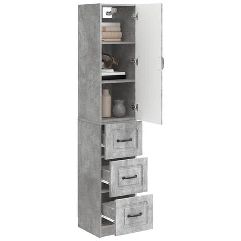 Set di armadi 2 pcs Grigio Cemento 33 x 34,5 x 87 cm - Foto 2