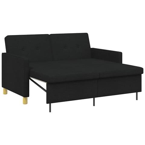 Divano Letto Estraibile Nero Tessuto - Foto 1