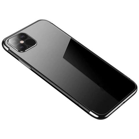 Custodia In Tpu Gel Con Cornice Galvanica Trasparente, Per Samsung Galaxy A22 4g, Colore Nero. - Foto 7
