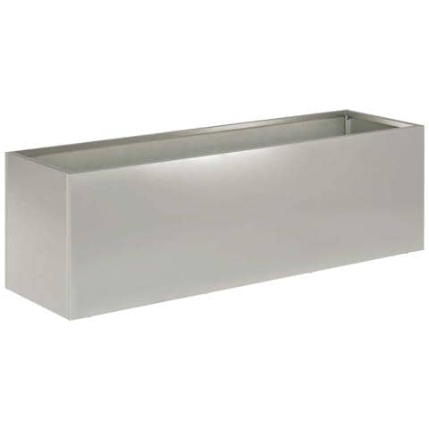 Vaso da giardino Argento 100 x 30 x 30 cm Acciaio Inox - Foto 1