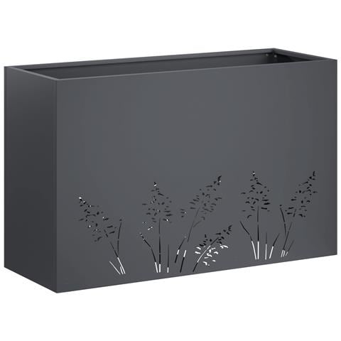 Vaso da giardino Antracite 80 x 20 x 49 cm - Foto 1