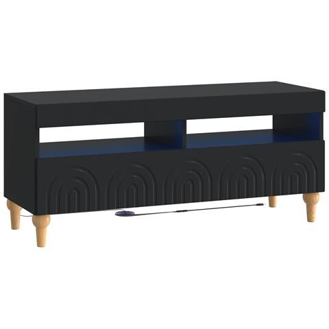 Mobile TV LED a 3 pezzi Nero Legno ingegnerizzato - Foto 9