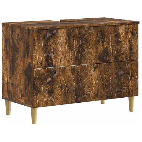 Armadio per Lavabo da Bagno DELFT Rovere Fumo 82 x 41 x 59 cm - Foto 1