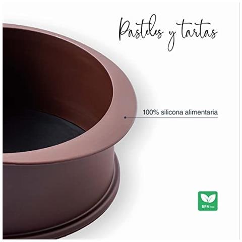 66778 - Stampo rotondo staccabile realizzato al 100% in silicone alimentare antiaderente con base in vetro, - Foto 3