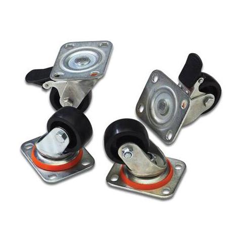 Set 4 Ruote (Due Bloccabili) Per Armadi Rack Carico Fino A 250 Kg. - Foto 1