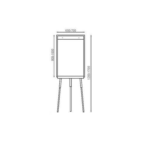 ICA-FP 602 - Lavagna Flipchart Fissa 60 x 90 cm - Foto 2