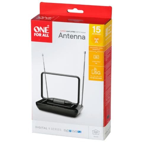 SV9125 Antenna Tv Digitale Amplificata da Interni 36Db DVB-T Colore Nero - Foto 3