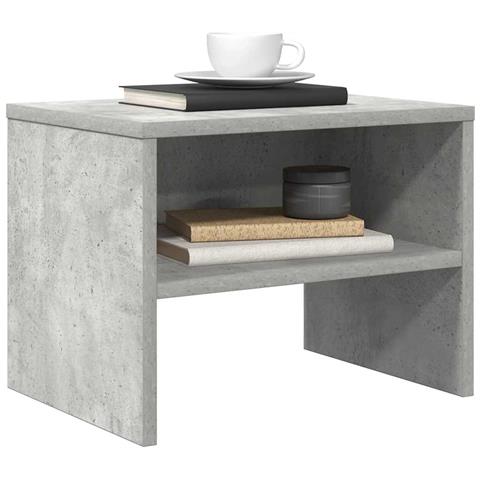 Comodino Grigio Cemento 40x30x30 cm in Legno Multistrato - Foto 2