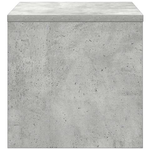 Comodino Grigio Cemento 40x30x30 cm in Legno Multistrato - Foto 5