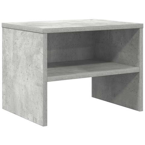 Comodino Grigio Cemento 40x30x30 cm in Legno Multistrato - Foto 1