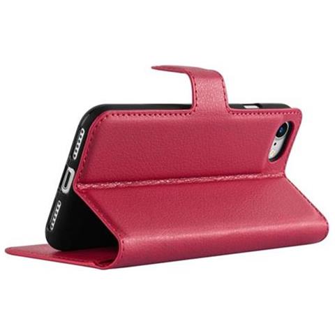 Cadorabo Custodia Compatibile Con Apple Iphone 7 / 7s / 8 / Se 2020 In Rosso Carminio - Coperchio Protettiva Con Chiusura Magnetica, Funzione Stand E Tasca Per Le Carte - Foto 2