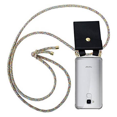 Cadorabo Catena Di Telefoni Cellulari Compatibile Con Honor 5c In Rainbow - Coperchio Protettivo In Silicone Con Anelli D'oro, Cinturino In Corda E Custodia Staccabile - Foto 1
