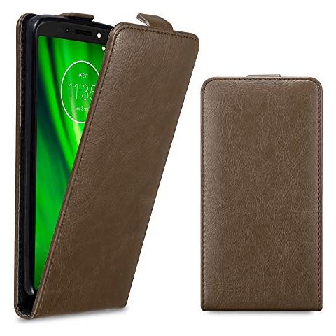 Custodia Compatibile Con Motorola Moto G6 Play In Bruno Caffè - Coperchio Protettivo In Design Flip Con Chiusura Magnetica - Foto 2
