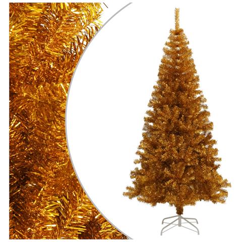 Albero di Natale Artificiale con Supporto Oro 180 cm PET - Foto 1