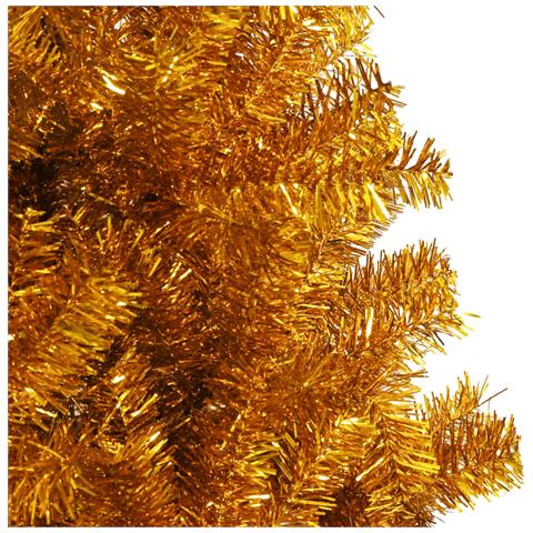 Albero di Natale Artificiale con Supporto Oro 180 cm PET - Foto 6