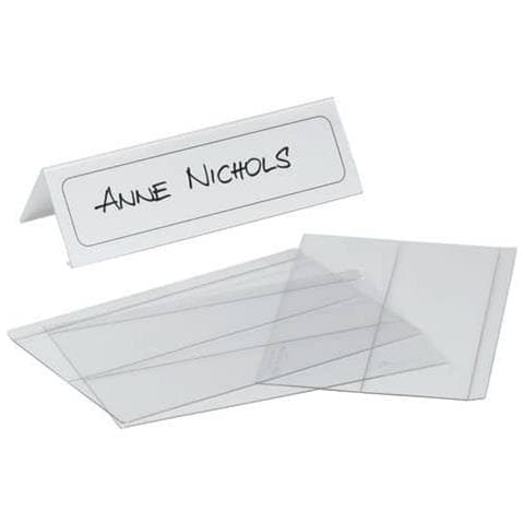 Portanomi Da Tavolo Polietilene Trasparente Inserto 61/122 X 210 Mm Conf. 10 - 804819 - Foto 1