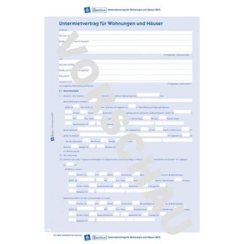 Zweckform Vordruck ""untermietvertrag"", A4, 2-seitig - Fr Den Markt: D - L - A - 25 Stck (2875) - Foto 3