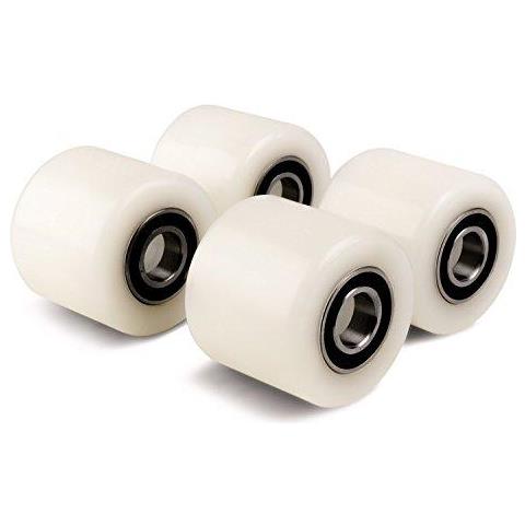 Un Insieme Di 4 X Transpallet Rulli (kit 4-pack Del Diametro 70mm Width 60mm) Rullo Di Nylon Di Carico Rotella Con Foro 20 Millimetri Cuscinetti A Sfera Dimensioni 70x60x20mm 450kg - Foto 1