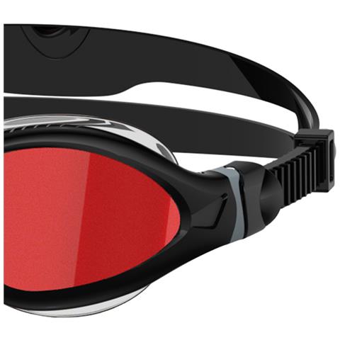 Goggle Color Tiger Lsr+ Mirror Regular Nero / grigio Specchiata Rosso - Foto 3