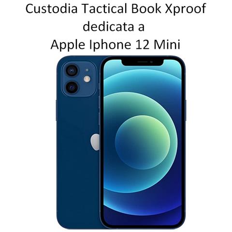 Custodia Originale Book Xproof Flip Case Per Apple Iphone 12 Mini Black Hawk - Foto 2