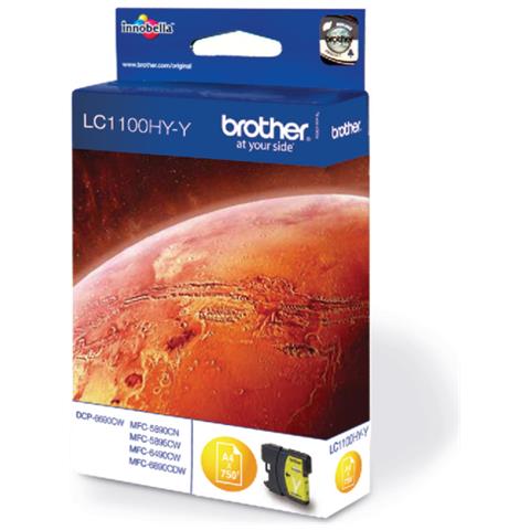 LC-1100HYY Cartuccia Ink Originale Giallo per DCP-6690CW / MFC-6490CW / MFC-6890CDW Capacità 750 Pagine - Foto 2