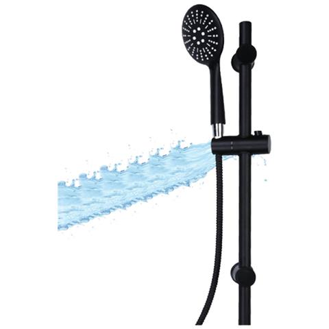 Asta Saliscendi Da Bagno Con Doccetta A 3 Funzioni Colore Nero Con Tubo 150 Cm - Foto 2