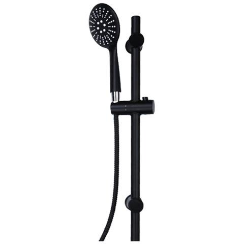 Asta Saliscendi Da Bagno Con Doccetta A 3 Funzioni Colore Nero Con Tubo 150 Cm - Foto 1